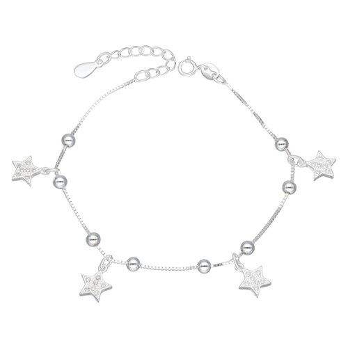 Pulsera Esferas Estrellas Circones