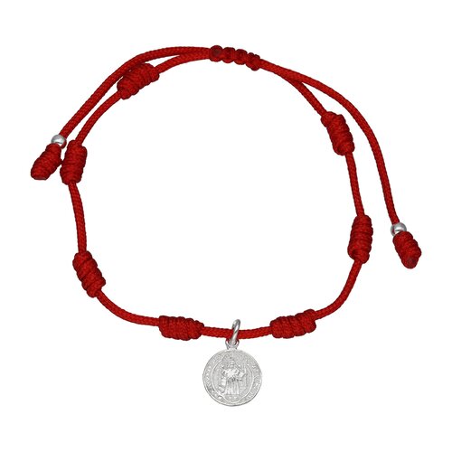 Pulsera Hilo Rojo Ajustable 7 Nudos San Benito