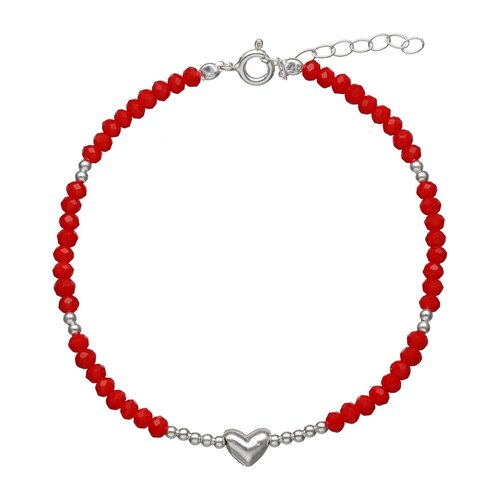 Pulsera Corazón Cristales Esferas