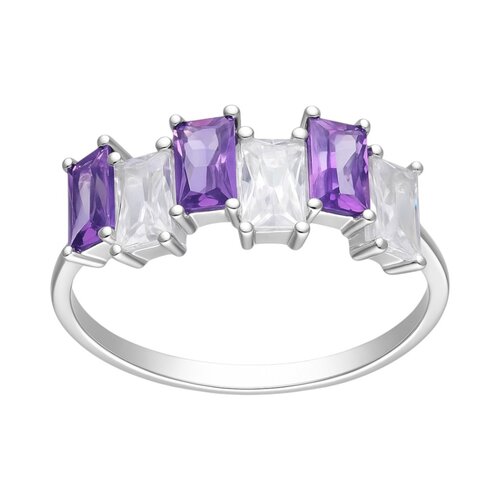 Anillo Circones Baguette Amatista