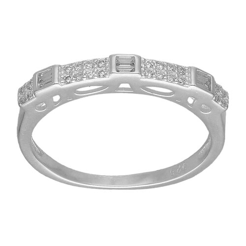 Anillo Cintillo Circones Baguette