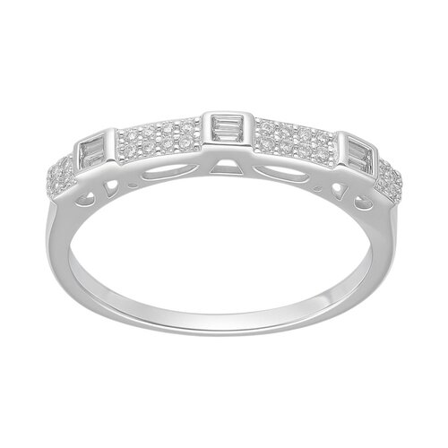 Anillo Cintillo Circones Baguette
