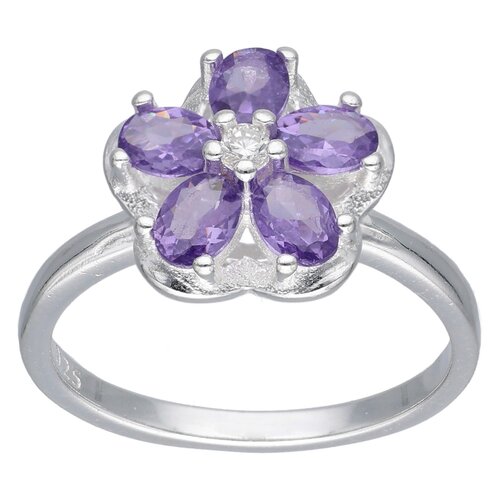 Anillo Flor Circones Amatista