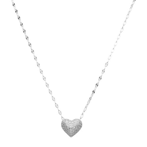 Collar Corazón Circones Pavé