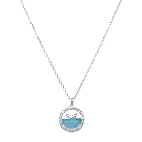 Collar Cola de Ballena Circones Cristal Celeste