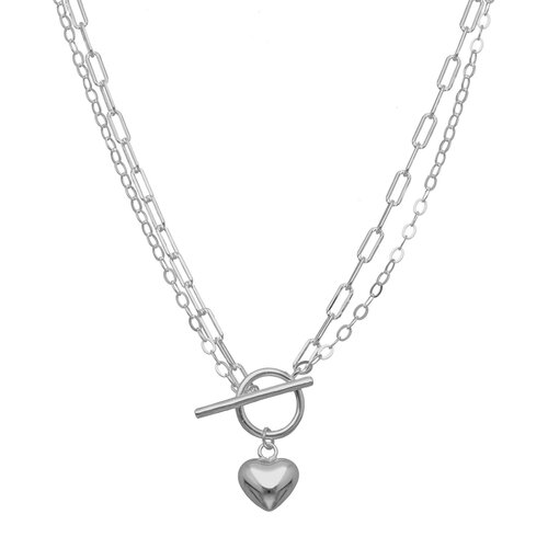 Collar Doble Ajustable Corazón