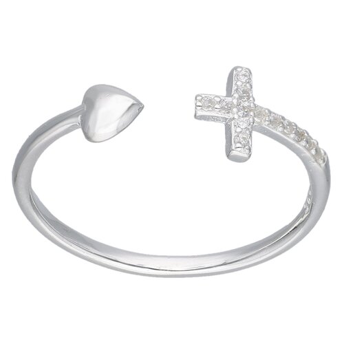 Anillo Ajustable Corazón Cruz Circones