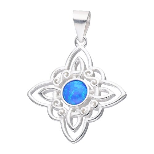 Colgante Nudo de Brujas Ópalo Azul