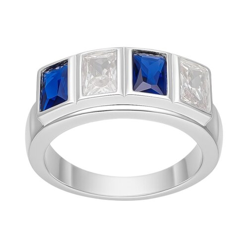 Anillo Cintillo Circones Baguette Zafiro