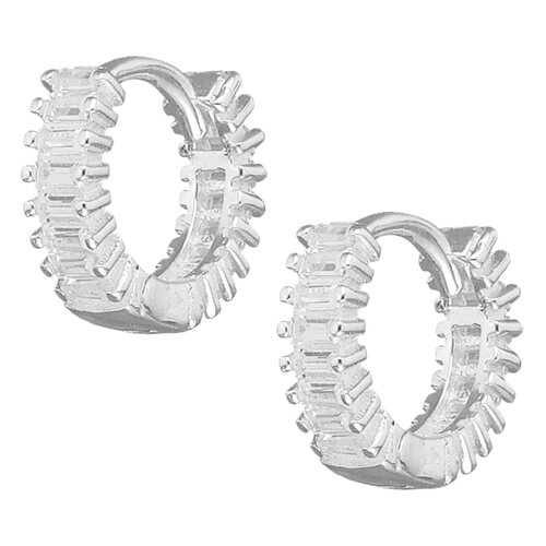 Argolla Huggie Circones Baguette 10 mm