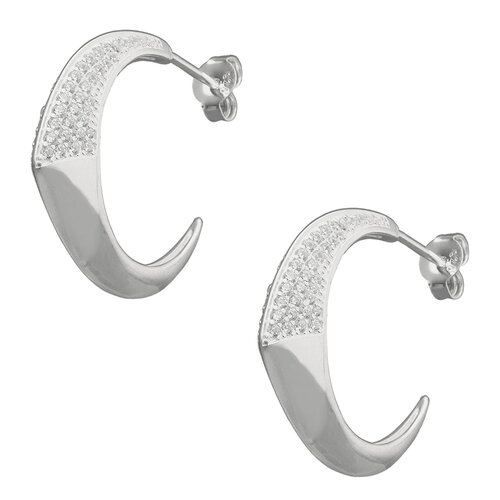 Semi Argolla Punta Circones Pavé 26 mm
