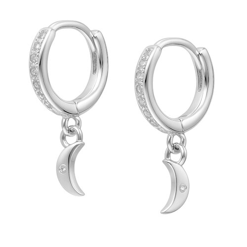 Argolla Huggie Media Luna Circones 10 mm