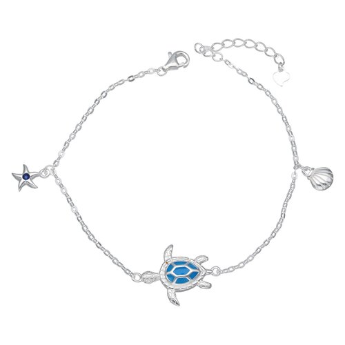 Pulsera Tortuga Estrella de Mar Concha Esmaltado