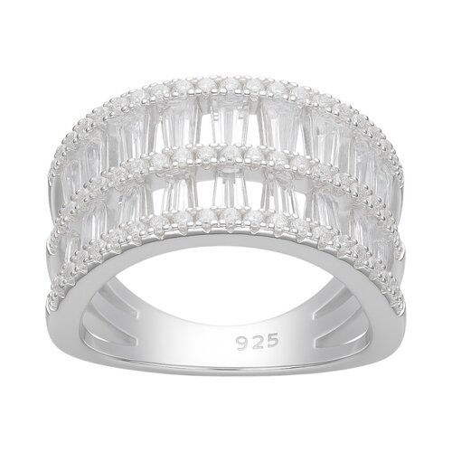 Anillo Líneas Circones Baguette