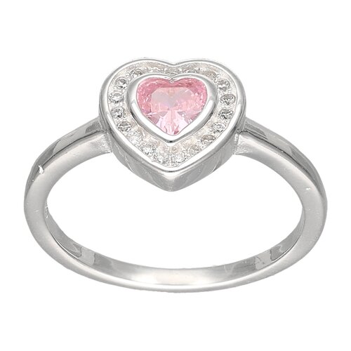 Anillo Corazón Circón Rosa Francia