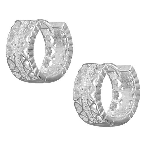 Argolla Huggie Corazones Circones 16 mm