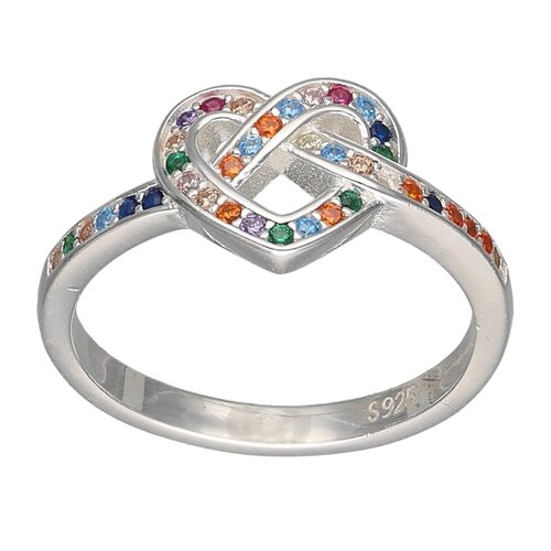 Anillo Corazón Circones Multicolor