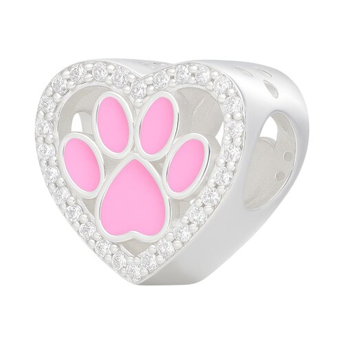 Colgante Charm Patita Esmaltada Corazón Circones