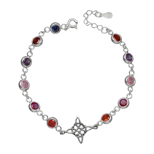 Pulsera Nudo de Brujas Cristales Hecho con Swarovski® Multicolor