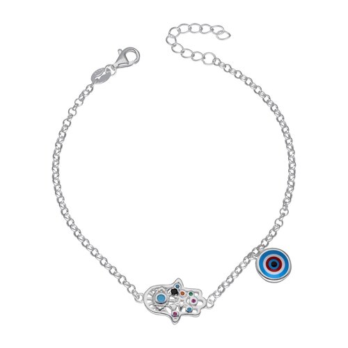 Pulsera Ojo Turco Mano de Fátima Circones Multicolor