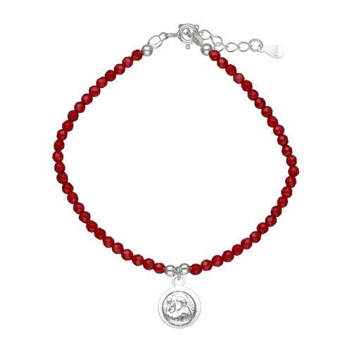 Pulsera San Benito Cristales Rojo