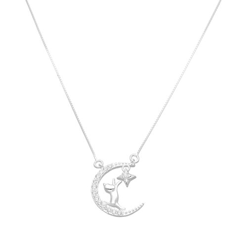 Collar Media Luna Gatito Estrella Circones