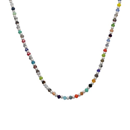 Collar Esferas Cristales Multicolor