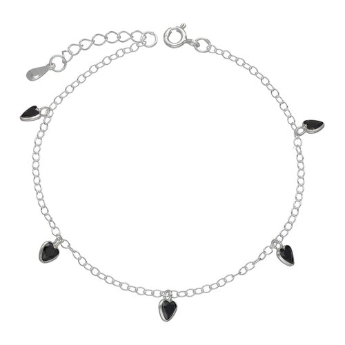 Pulsera Corazones Circones Ónix