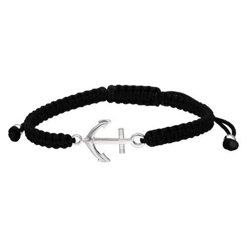 Pulsera Hilo Negro Ajustable Ancla