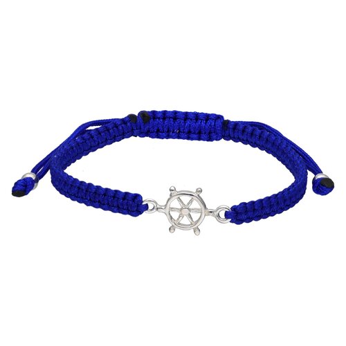 Pulsera Hilo Azul Ajustable Timón