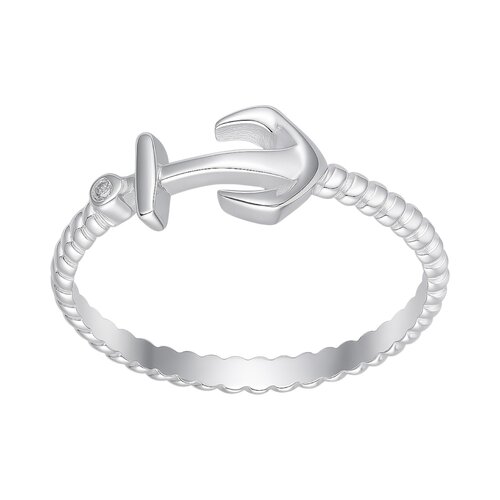 Anillo Ancla Entorchado Circón