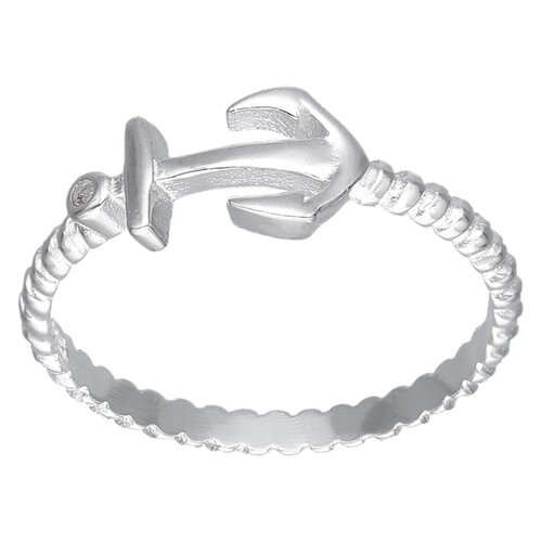 Anillo Ancla Entorchado Circón