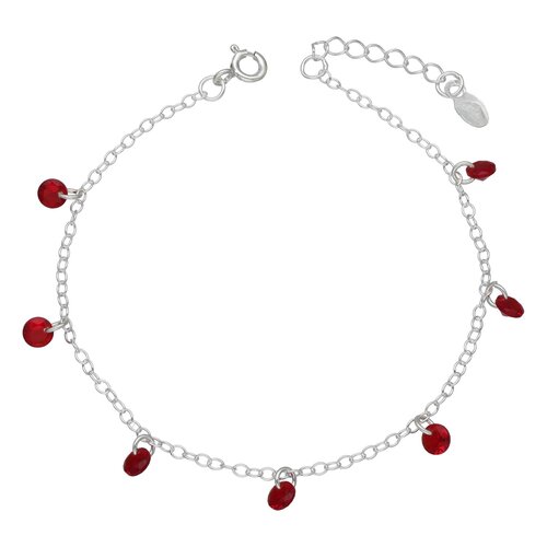 Pulsera Cristales Hecho con Swarovski® Rojo