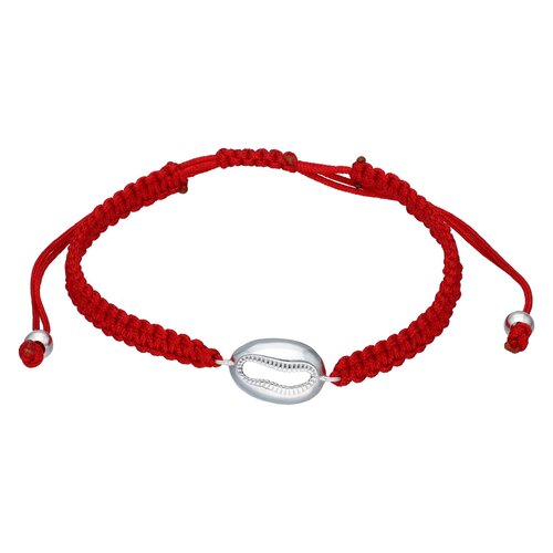 Pulsera Hilo Rojo Ajustable Concha