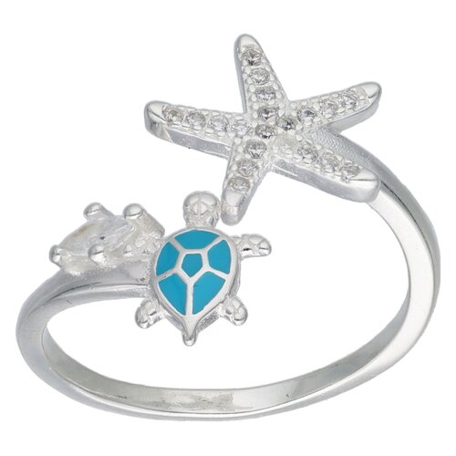 Anillo Ajustable Estrella de Mar Tortuga Esmaltada Circones