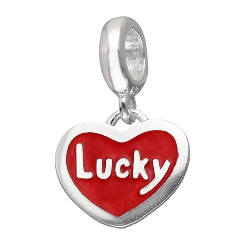 Colgante Charm Corazón Lucky Esmaltado