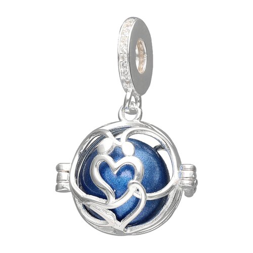 Colgante Charm Llamador de Ángeles Corazón Pareja de Pololos 15 mm