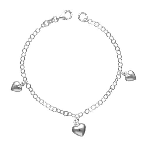 Pulsera Circulos Corazones Chunky