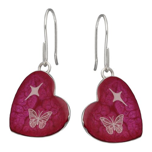 Aro Corazón Mariposa Estrella Fucsia Metalizado