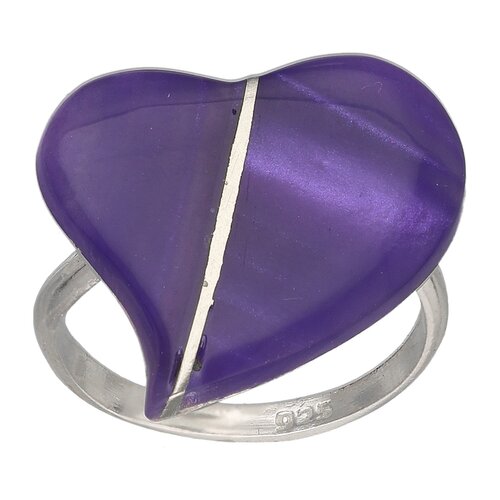 Anillo Corazón Morado Metalizado