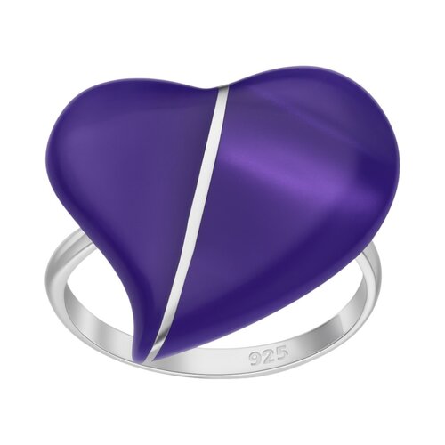 Anillo Corazón Morado Metalizado