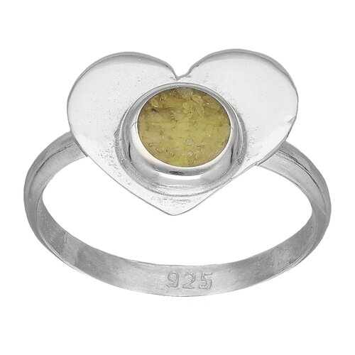 Anillo Corazón Piedra Picada