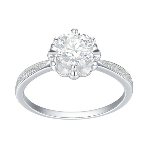 Anillo Flor Moissanita y Circones