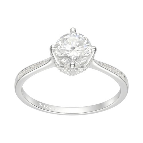 Anillo Solitario Moissanita y Circones