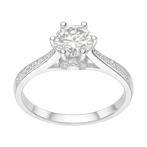 Anillo Solitario Moissanita y Circones