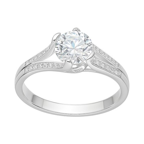 Anillo Solitario Moissanita y Circones