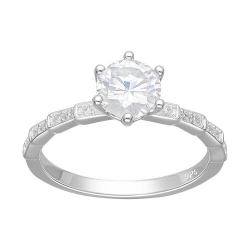 Anillo Solitario Moissanita y Circones