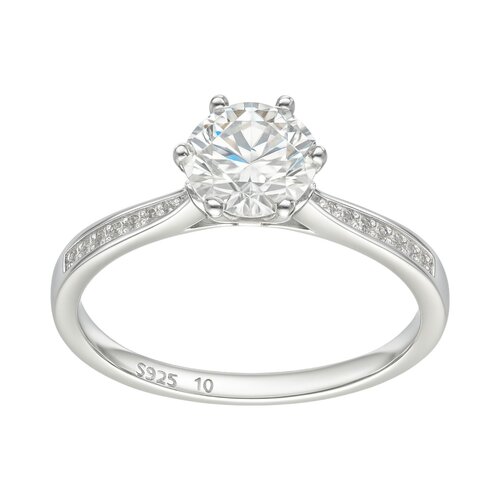 Anillo Solitario Moissanita y Circones