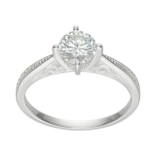 Anillo Solitario Moissanita y Circones