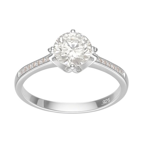 Anillo Solitario Moissanita y Circones